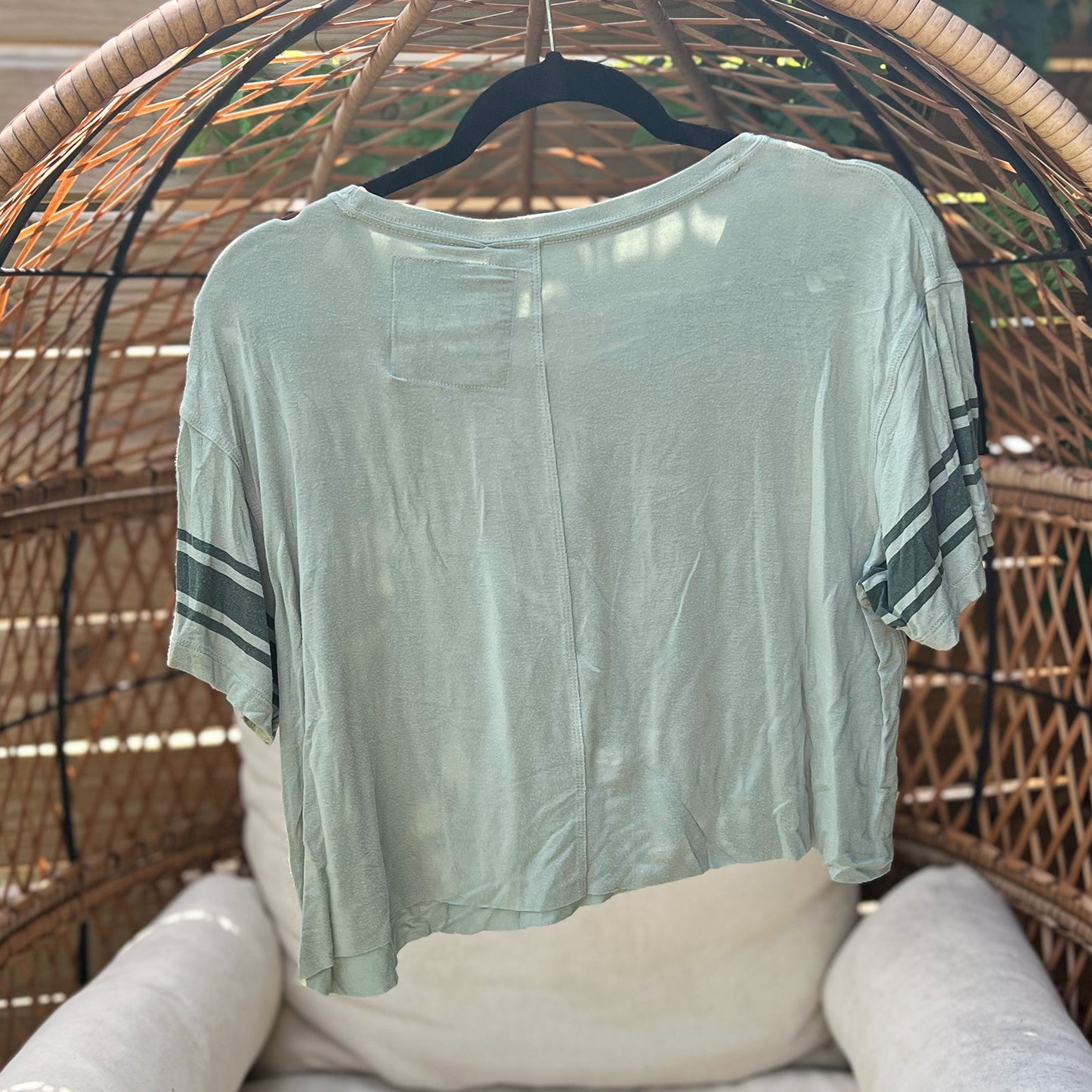 Brave & Kind | Vintage Blue/Green Crop Top | Small