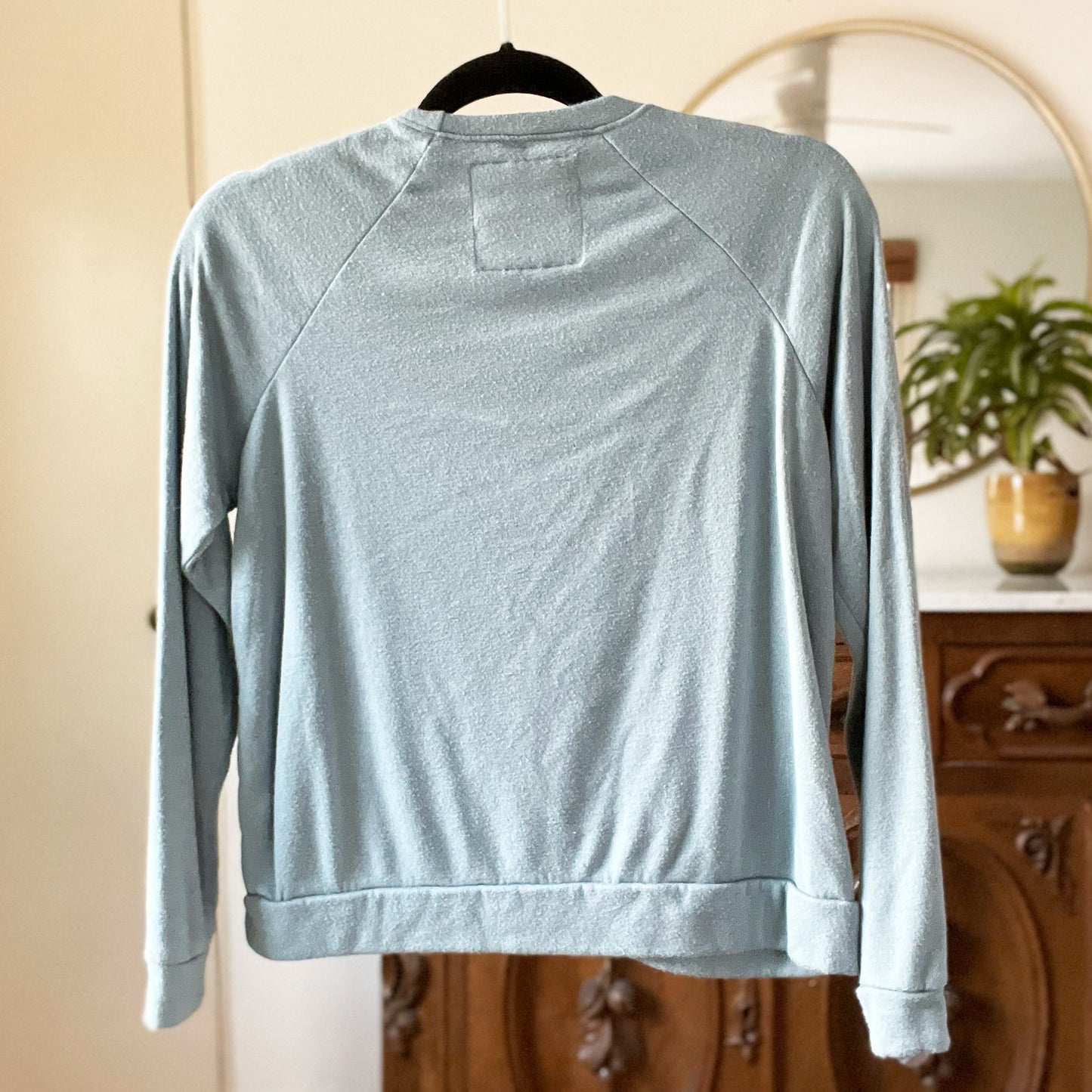 October Birth Flower | Marigold | Blue Long Sleeve | Small