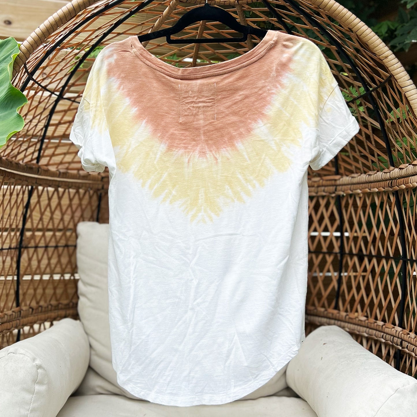 Brave & Kind | Tiedye White/Yellow/Orange Tee | Small