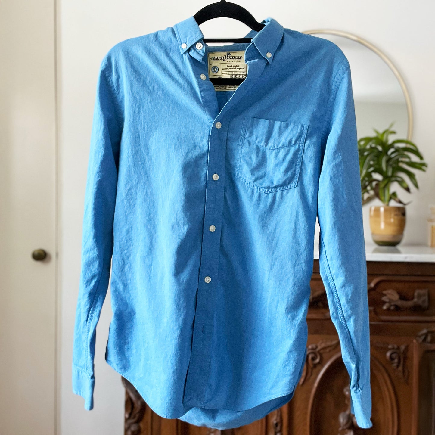 Koi Fish | Nevertheless We Persisted | Blue Button Up | Small