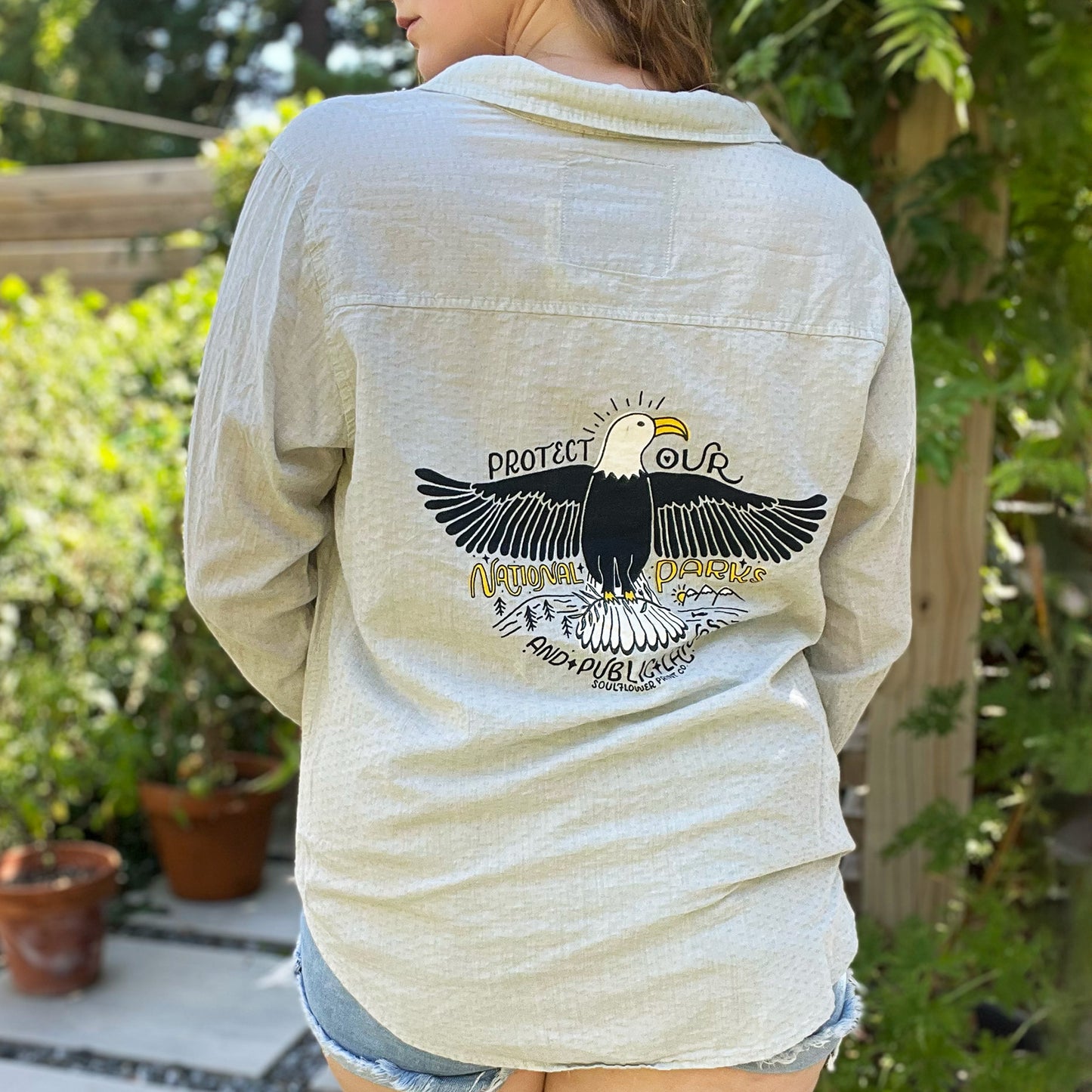 National Parks | Lt. Green Button Up | XL