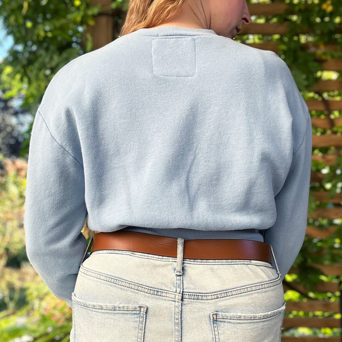 Home Sweet Indiana | Blue Crop Sweatshirt | Medium