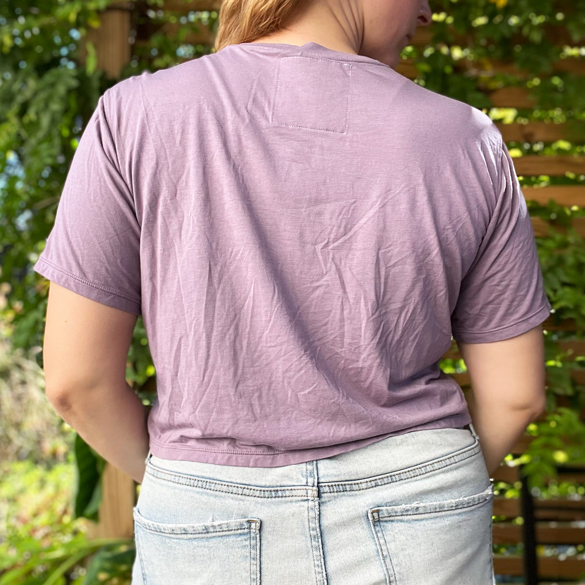 Stay Feral | Opossum | Purple Crop Top | Medium