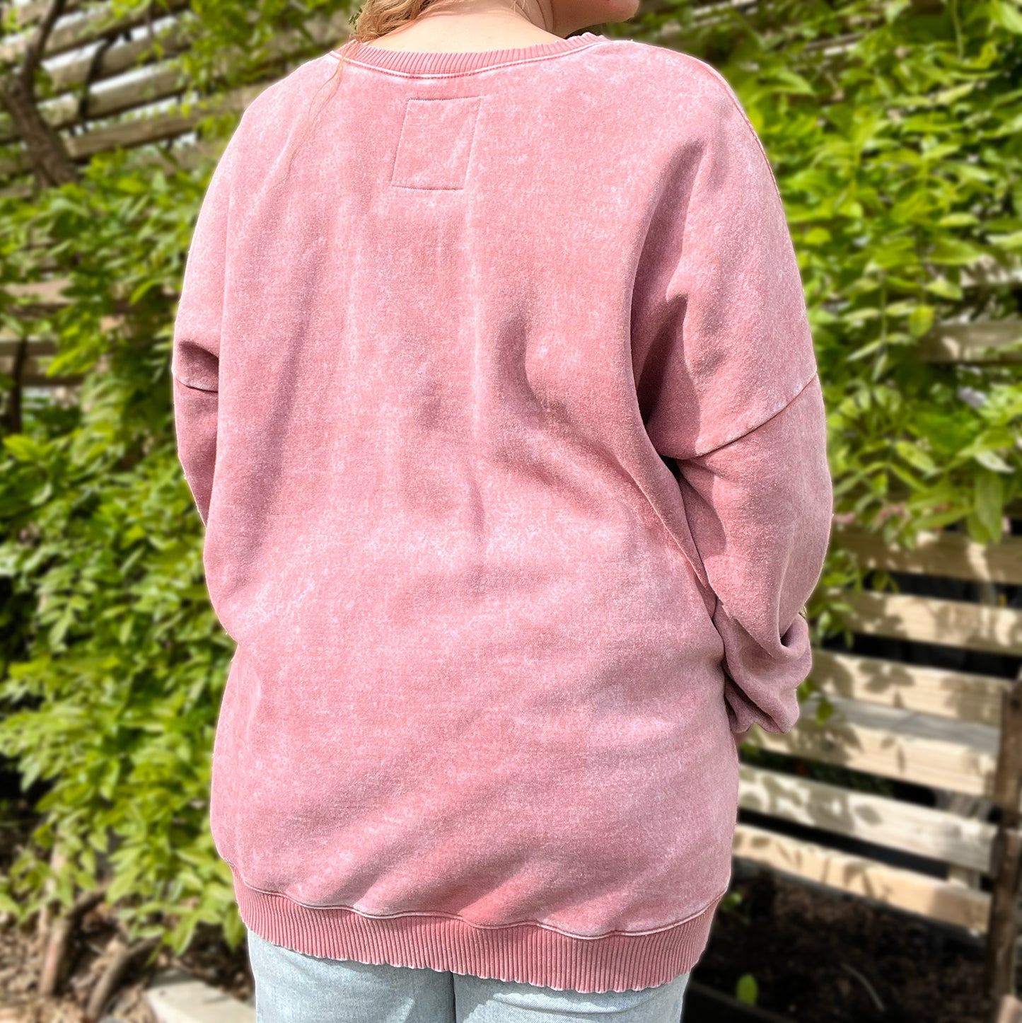 Stronger Together | June Birth Flower | Dusty Pink Sweatshirt with Pockets | 2X