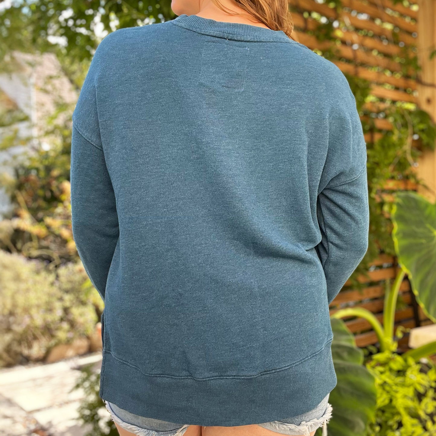 September Birth Flower | Morning Glory | Dark Navy Sweatshirt | Medium