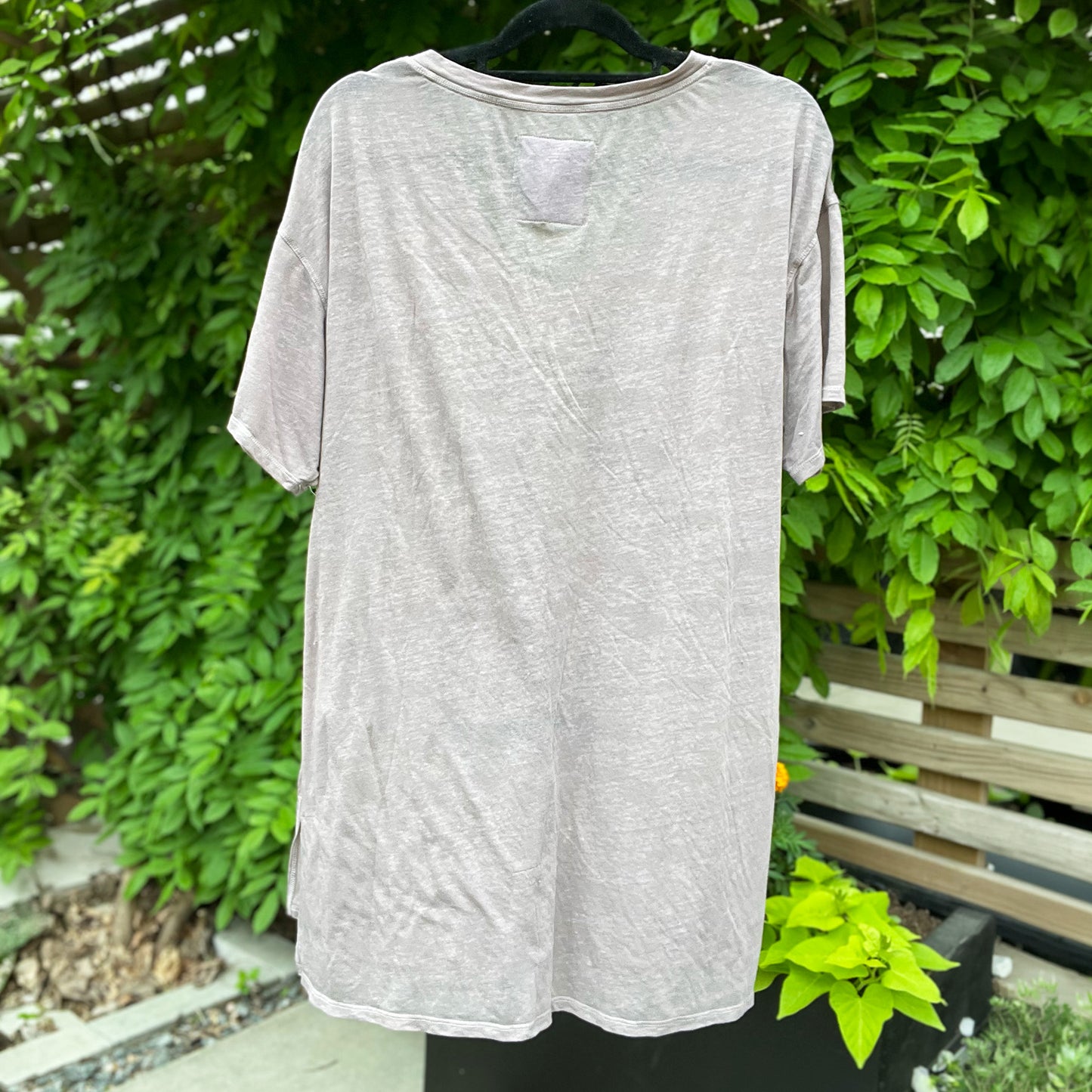 One Day at a Time | July Birth Flower | Muted Purple/Gray Tee | 2X