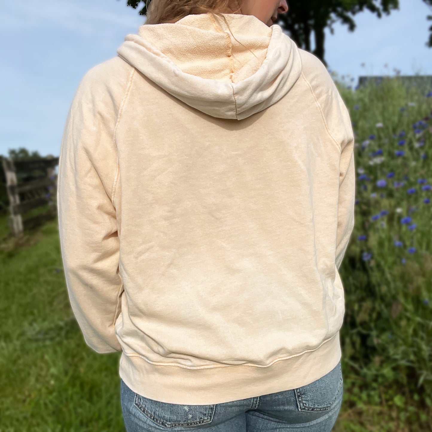 November Birth Flower | Chrysanthemum | Light Orange Peach Hoodie | XL