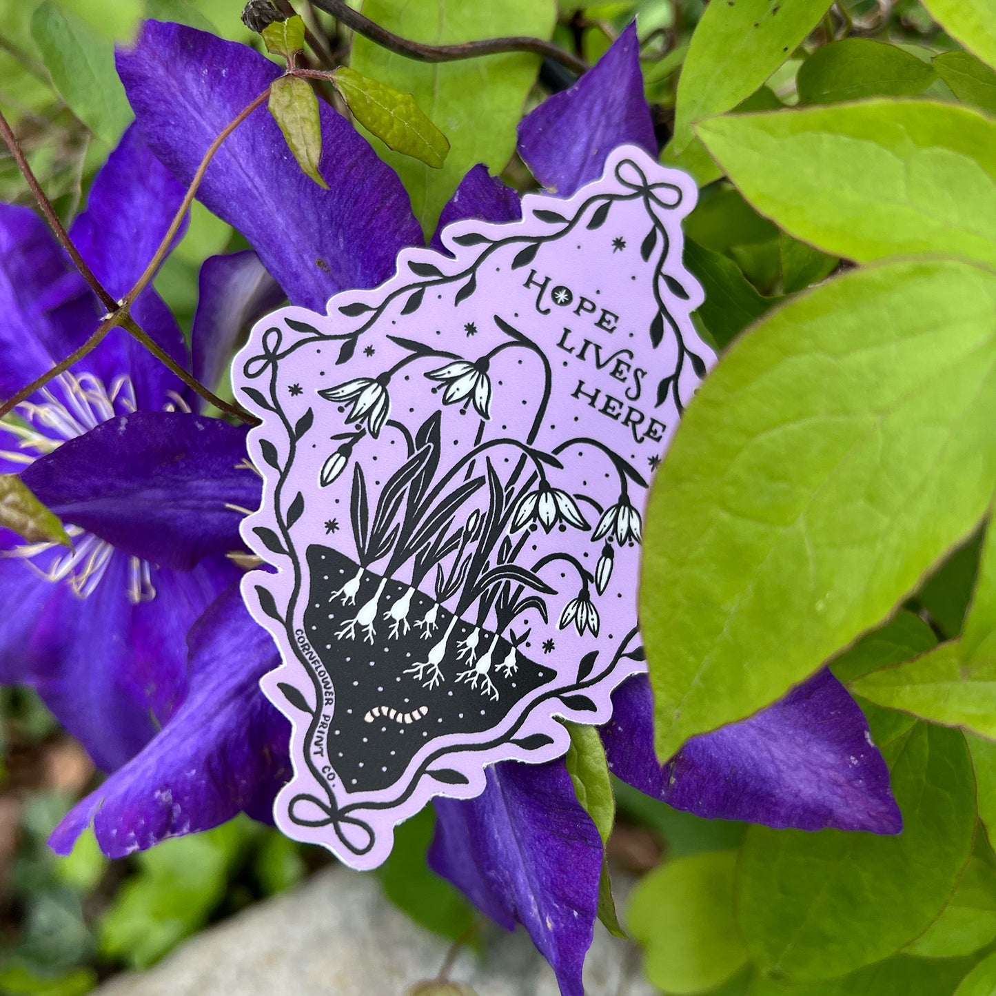 Vinyl Sticker | January Birth Flower | Snow Drops