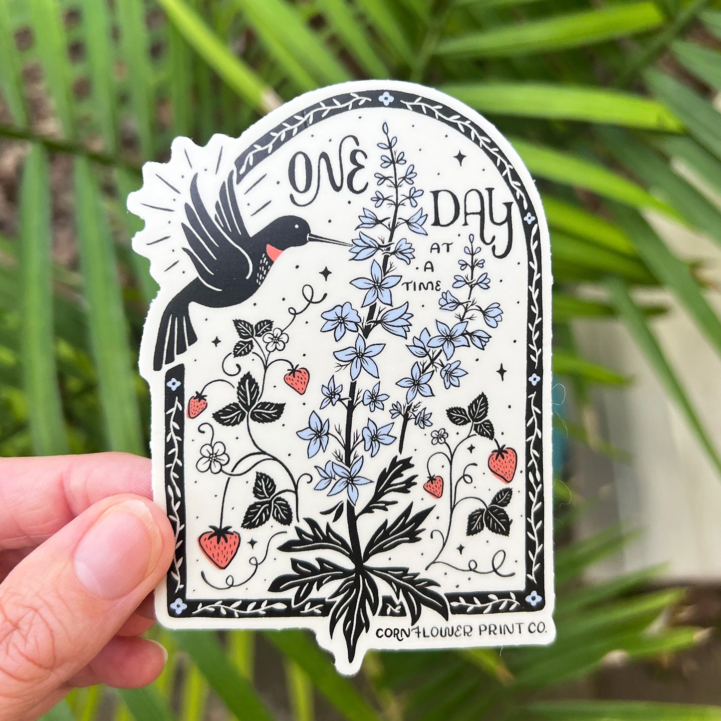 Sticker | July Birth Flower | Larkspur