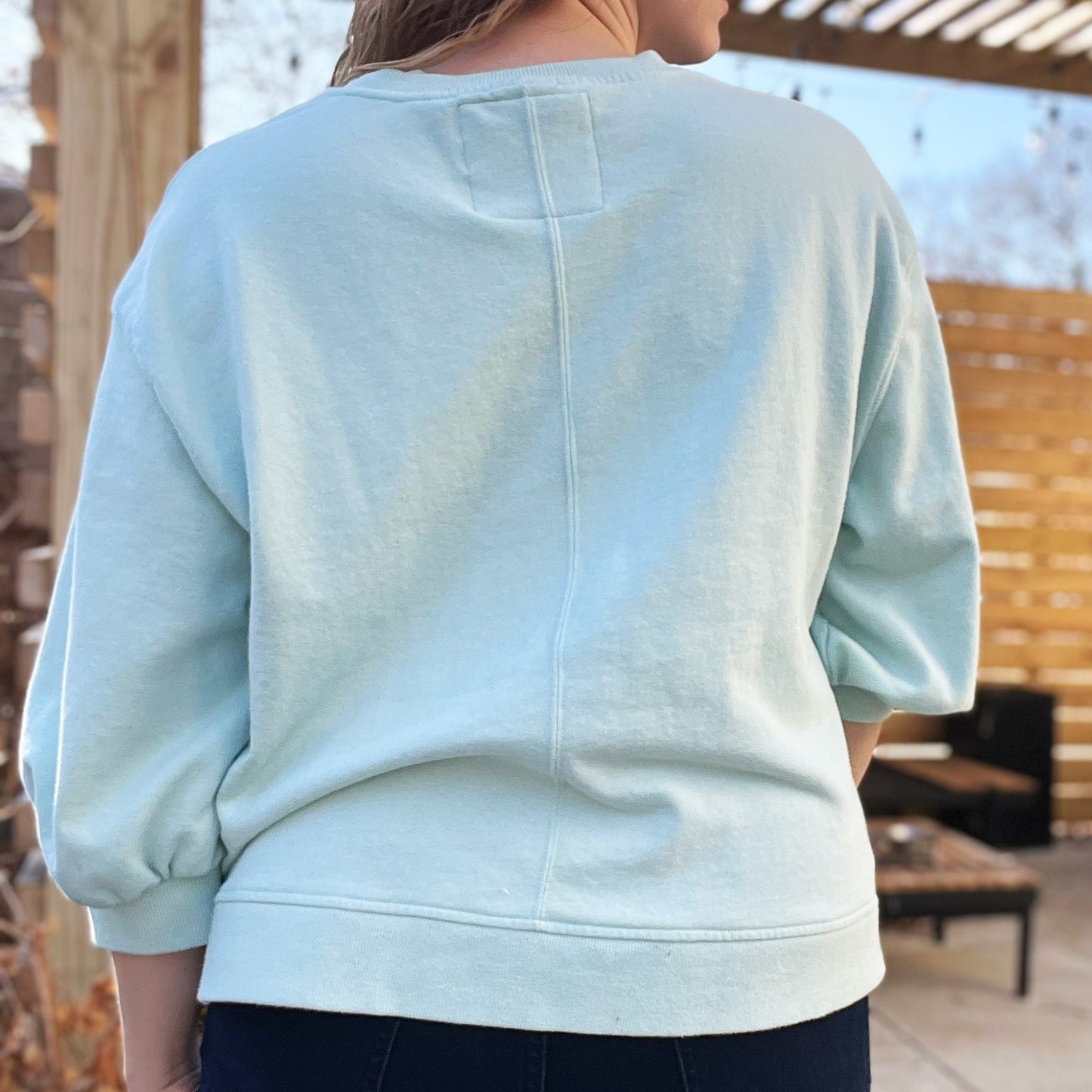 Seconds ✿ Home Sweet Indiana | Light Blue 3/4 Sleeve Sweatshirt | 2X