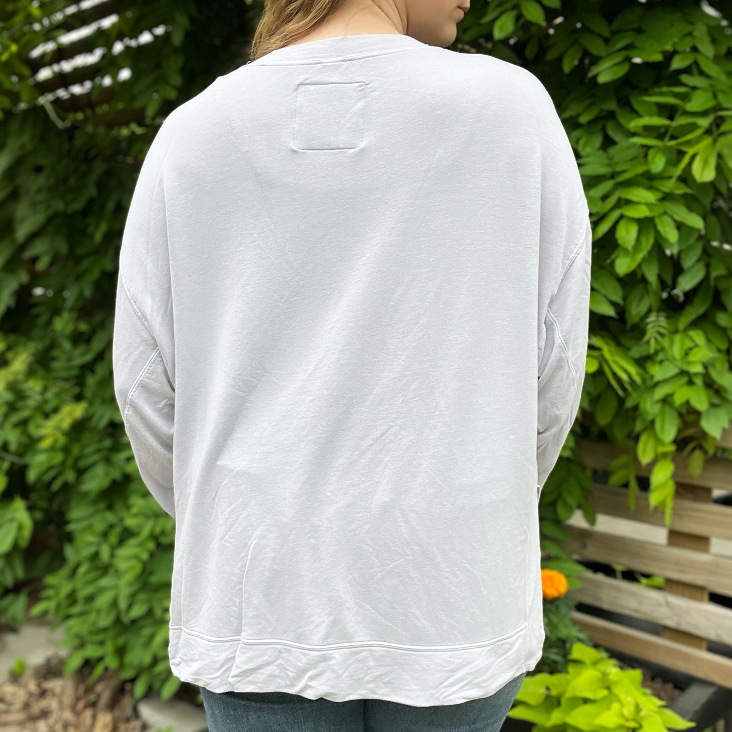 One Day at a Time | July Birth Flower | Light Gray Soft Long Sleeve Shirt | XL