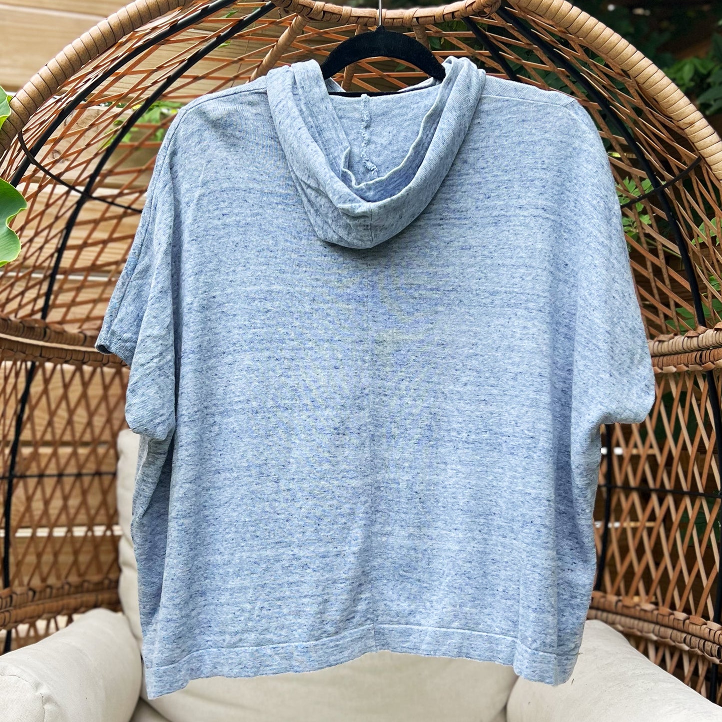 Protect Mother Nature | Oversized Blue Hoodie Tee | Small