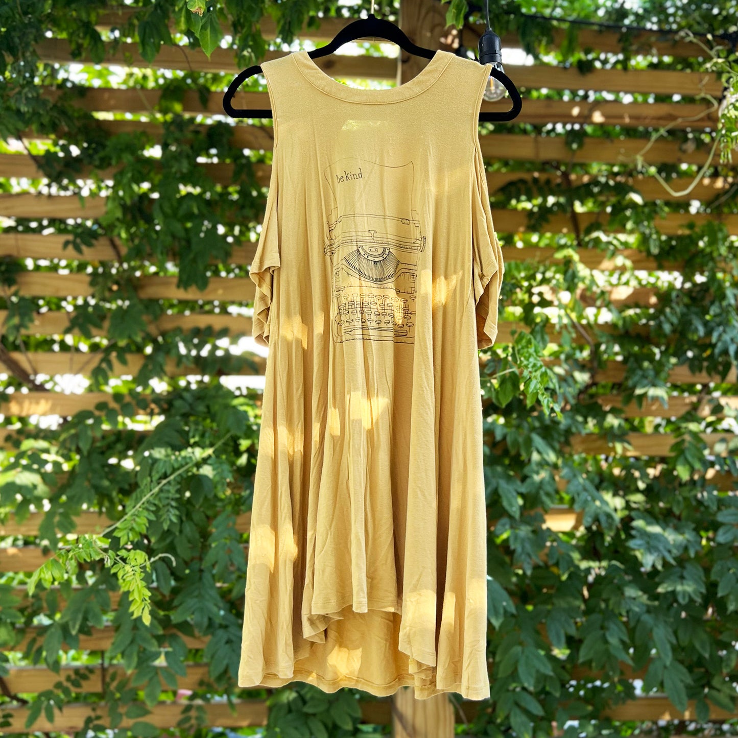 Typewriter | Mustard Yellow Dress | Small