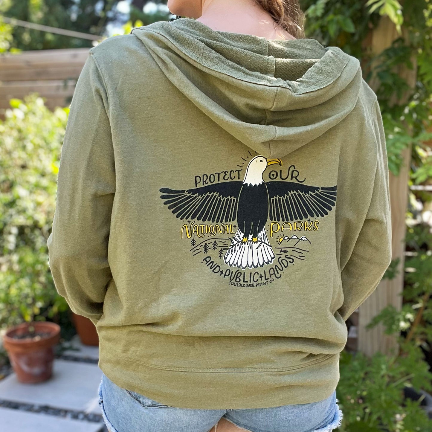 National Parks | Olive Green Zip-Up Jacket | XL