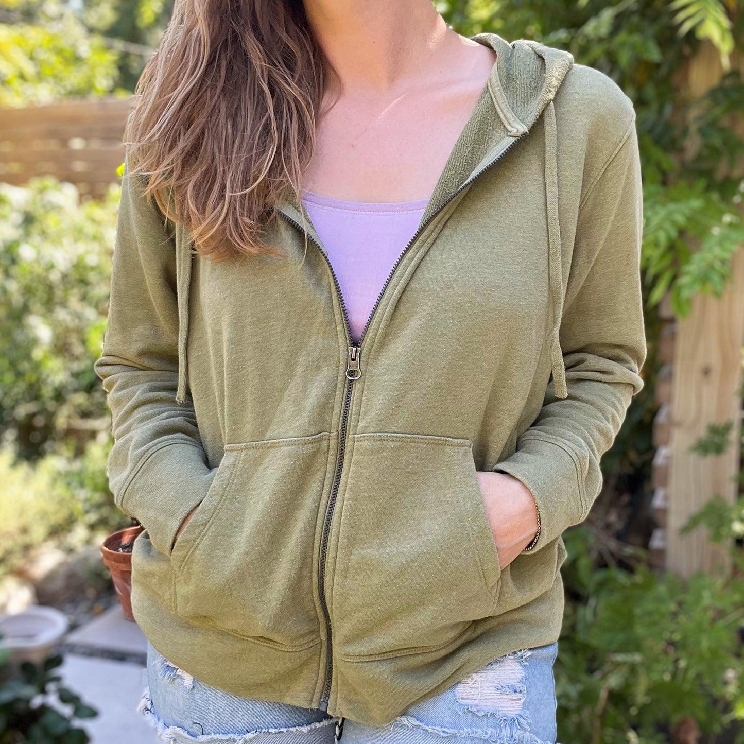 National Parks | Olive Green Zip-Up Jacket | XL