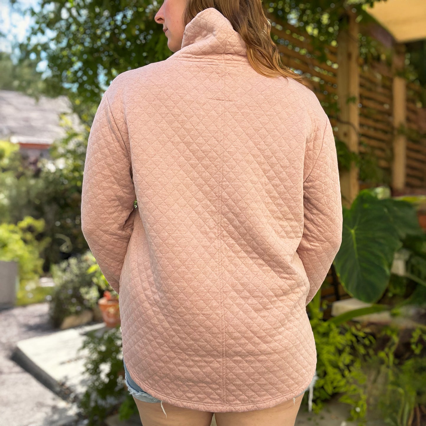 September Birth Flower | Morning Glory | Pink Sweatshirt w Thumbholes | XL