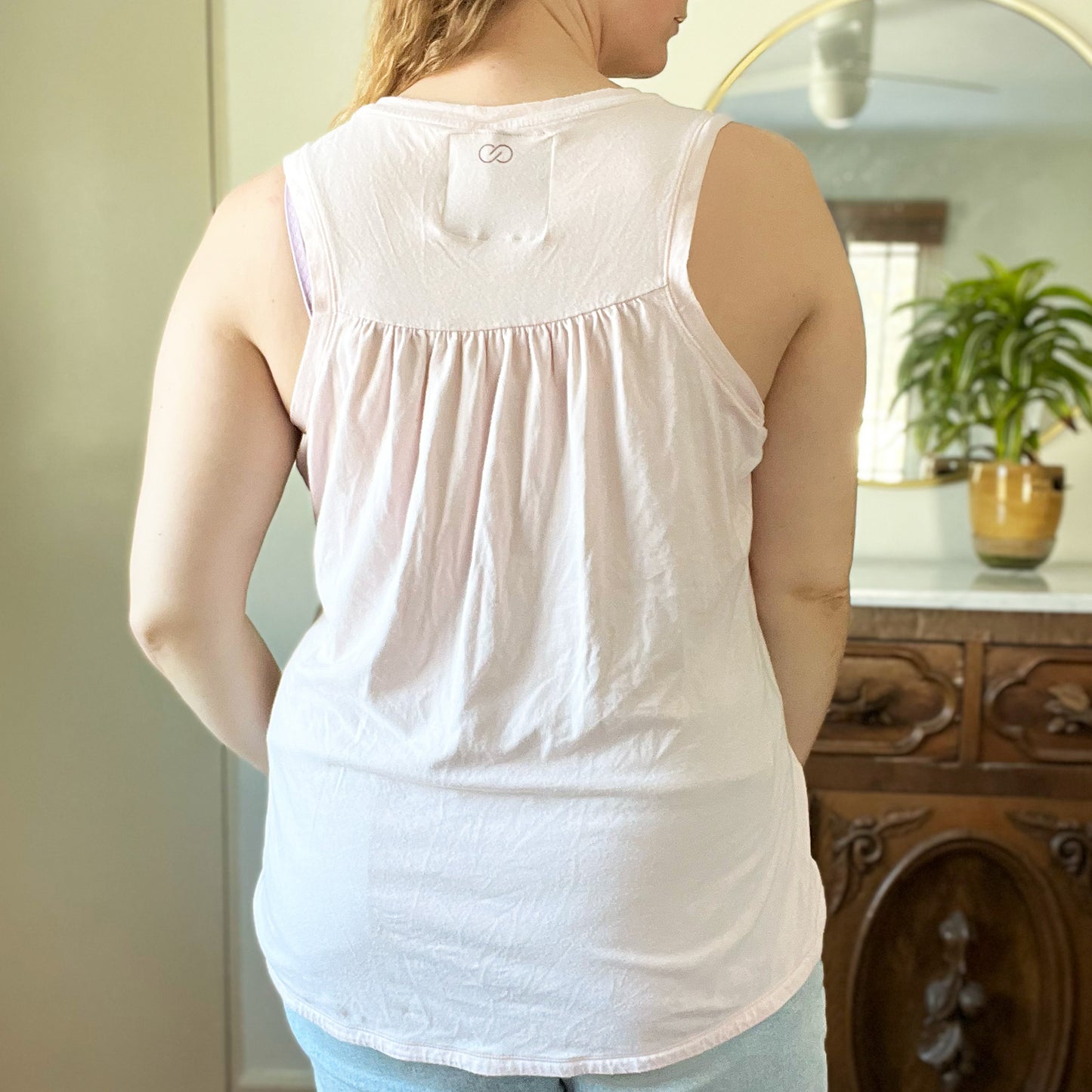 Shop Local | Light Pink Flowy Tank Top | XL