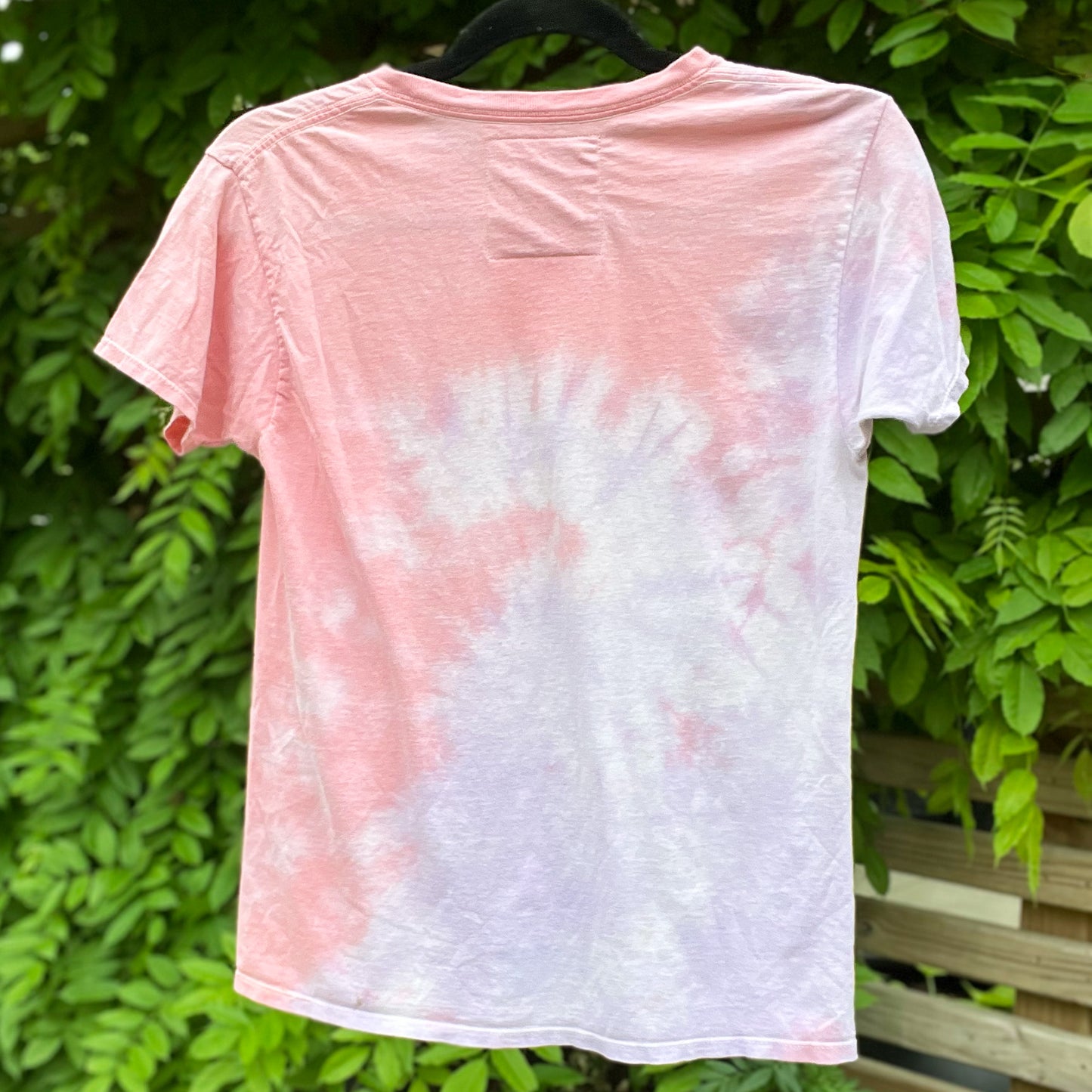 One Day at a Time | July Birth Flower | Pink & Purple Tiedye Tee | XS