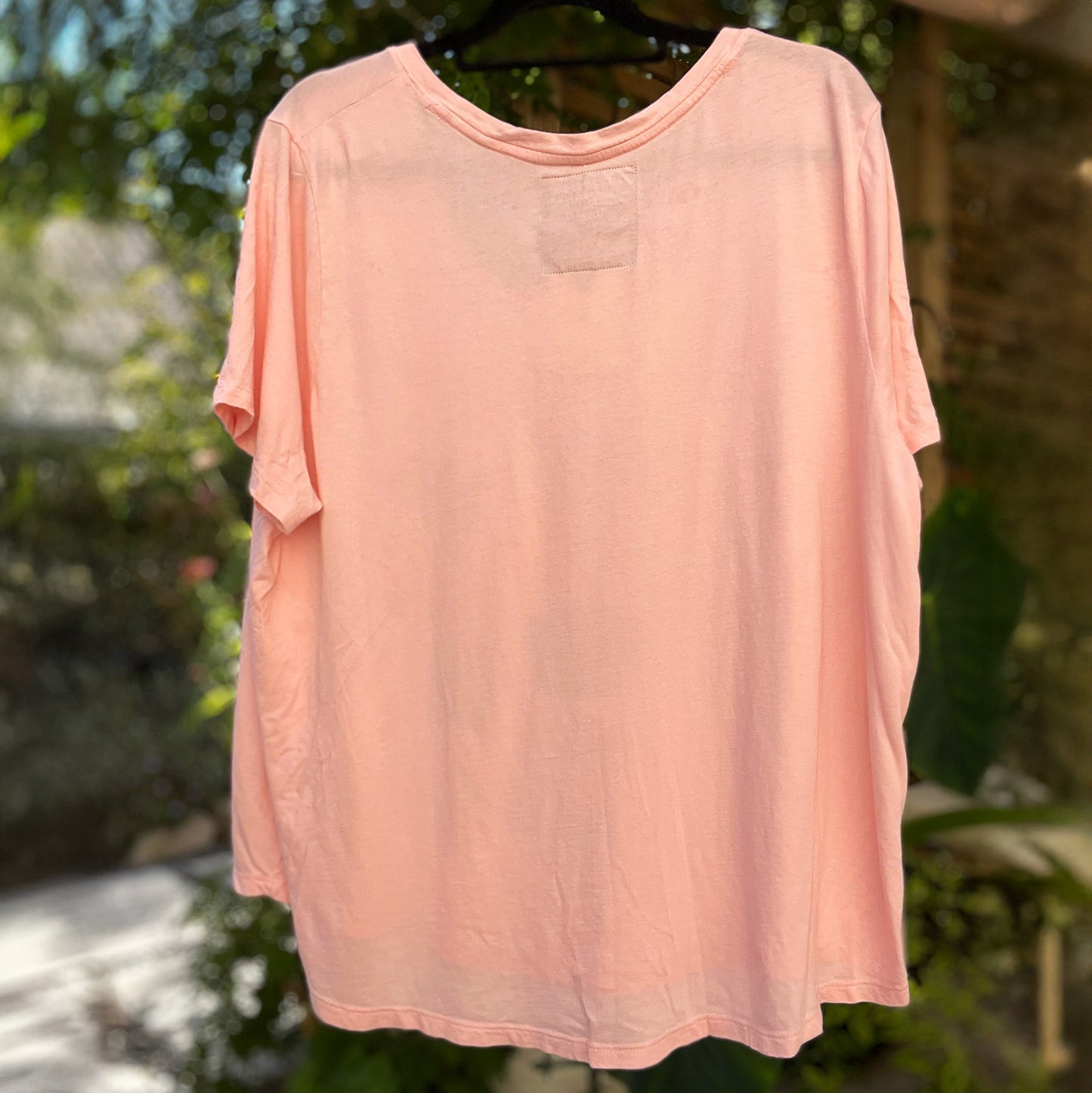 September Birth Flower | Morning Glory | Pink V-Neck Tee | 3X