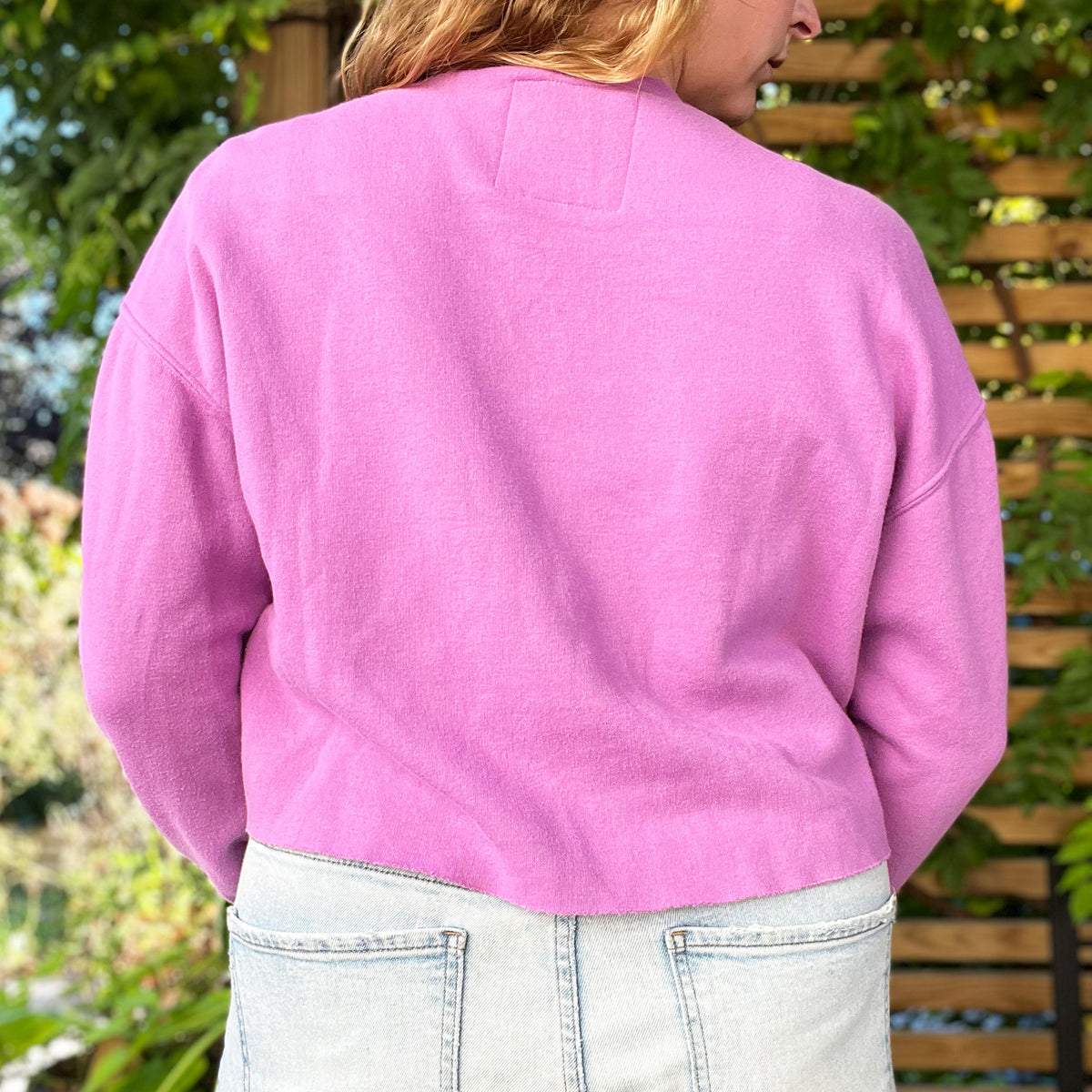 Stay Feral | Opossum | Purple Cropped Sweatshirt | Small
