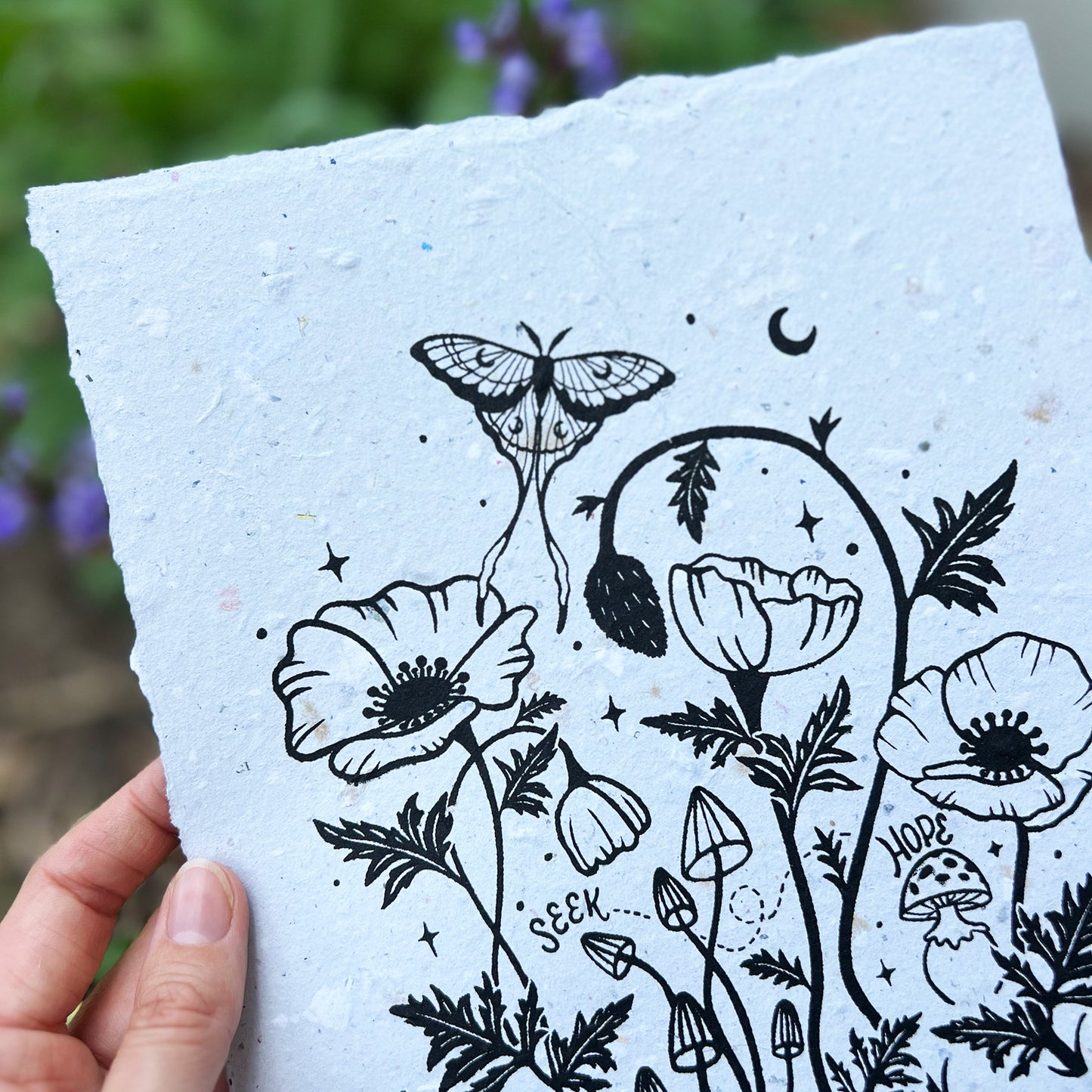 Handmade Paper Poster | Seek Hope