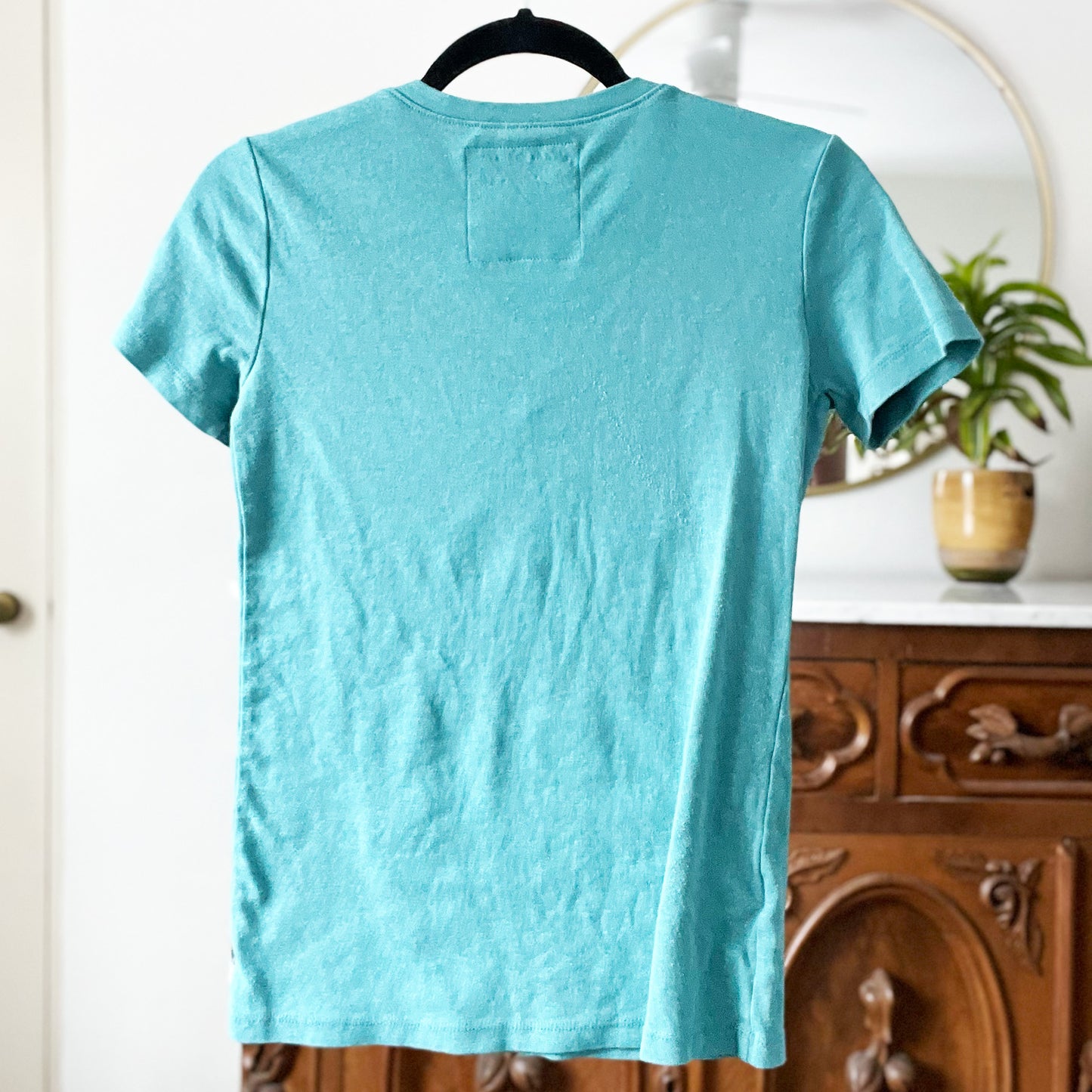 Koi Fish | Nevertheless We Persisted | Teal V-Neck Shirt | Small