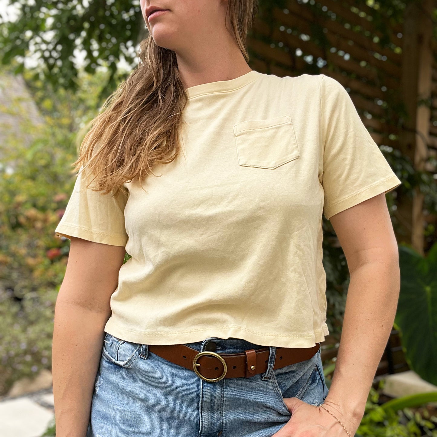 Seek Hope | August Birth Flower | Yellow Crop Top | XS