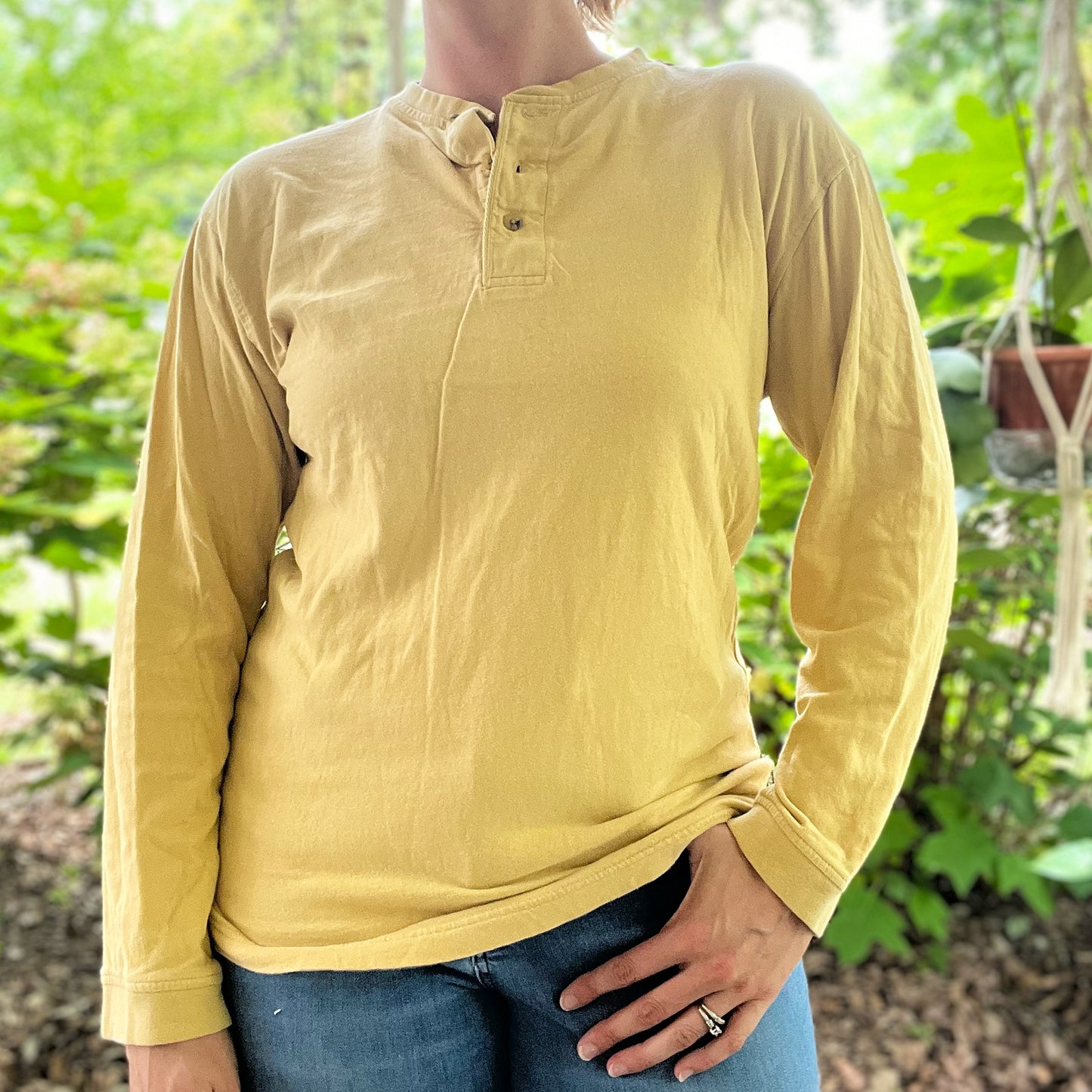 Stronger Together | June Birth Flower | Yellow Long Sleeve Shirt | Medium