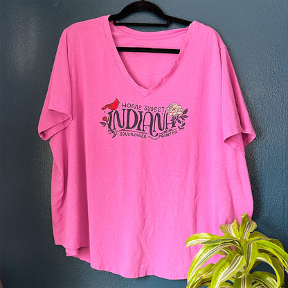 Home Sweet Indiana | Pink Tee | 4X