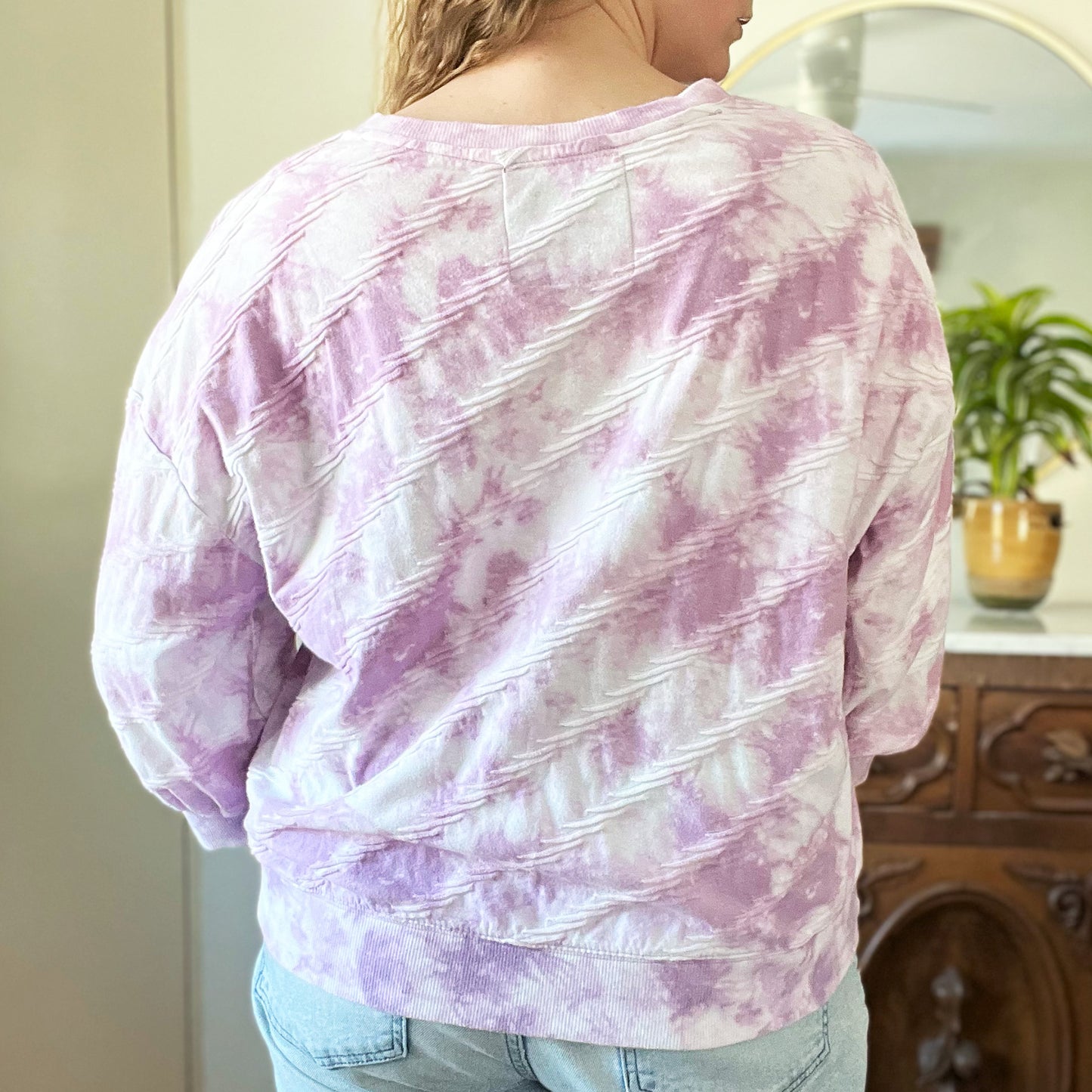 Shop Local | Purple Tiedye 3/4 Sleeve Shirt | XL