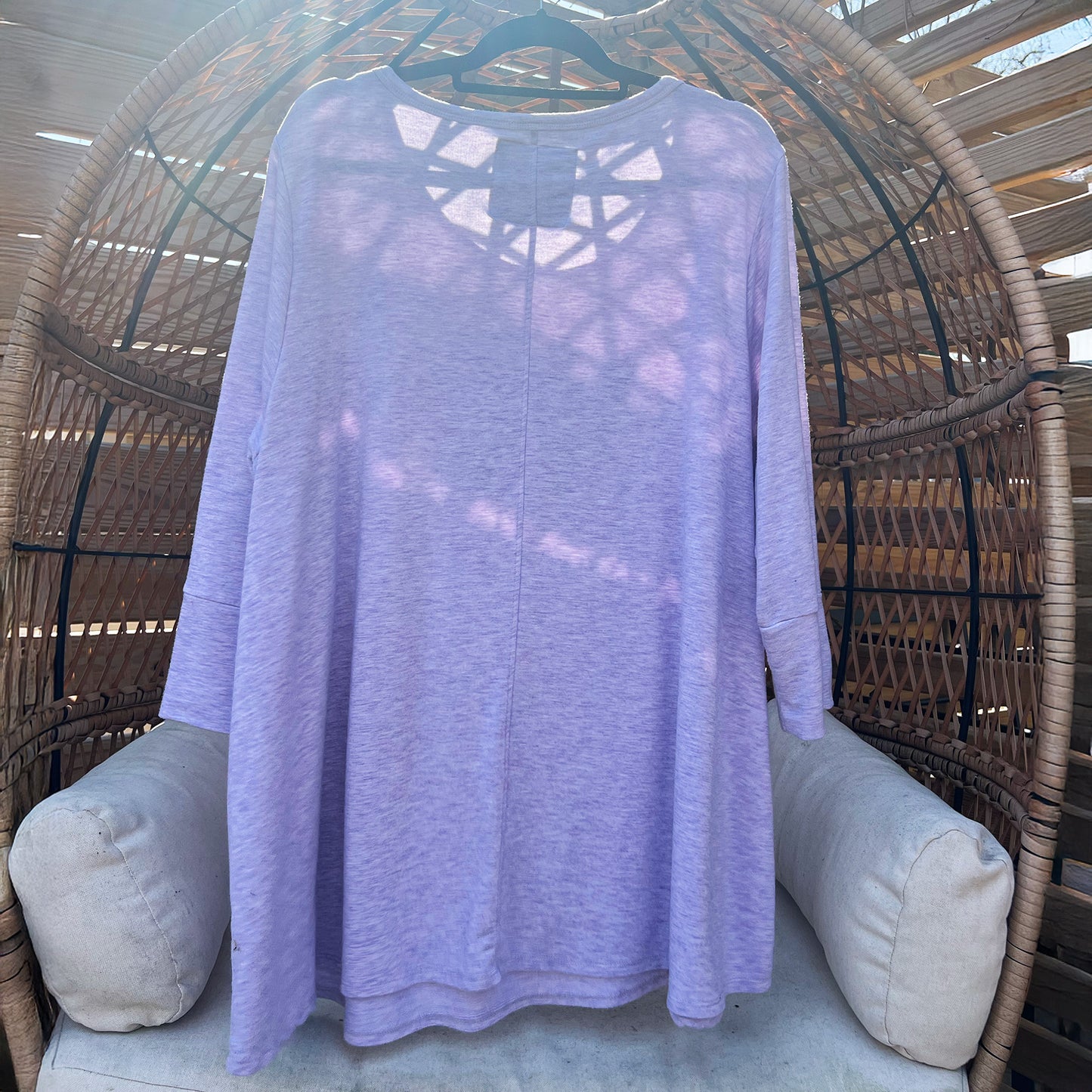Shop Local | Purple 3/4 Long Sleeve Shirt | 3X