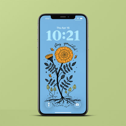 Wallpaper Bundle | October Birth Flower | Marigold