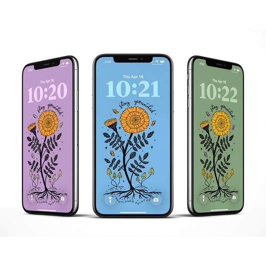 Wallpaper Bundle | October Birth Flower | Marigold