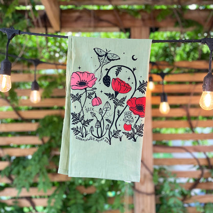 Tea Towel | Poppies | August Birth Flower