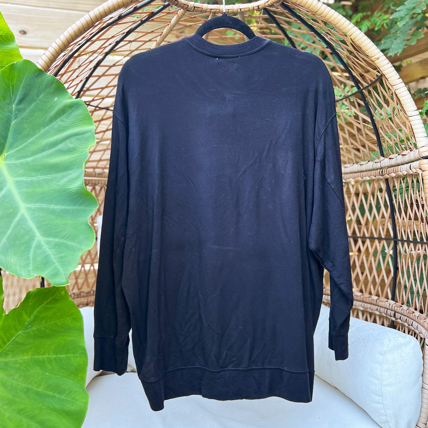 Grow & Evolve | Black Long Sleeve with Front Pocket | Small