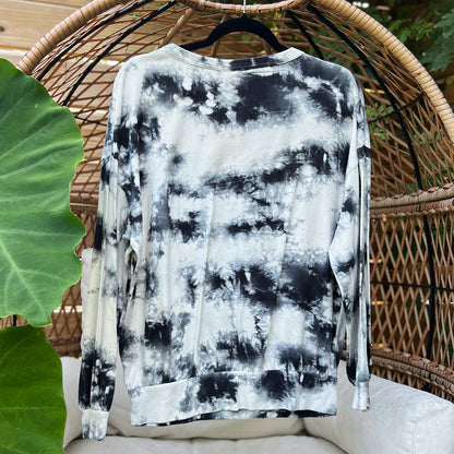 Typewriter | Black Tiedye Long Sleeve | Small