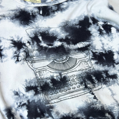 Typewriter | Black Tiedye Long Sleeve | Small