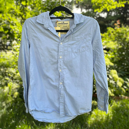 One Day at a Time | July Birth Flower | Blue Button Up | Small