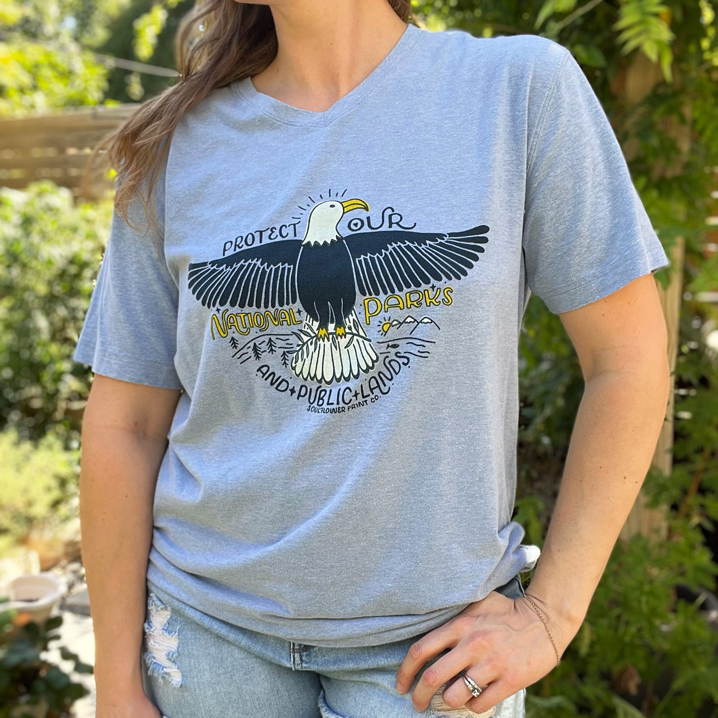 National Parks | Heather Blue Tee | Large