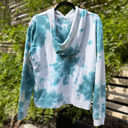 Stronger Together | June Birth Flower | Blue Tiedye Hoodie | Small