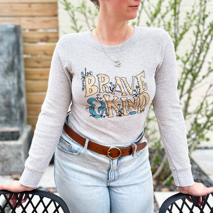 Brave & Kind | Gray Long Sleeve | Medium