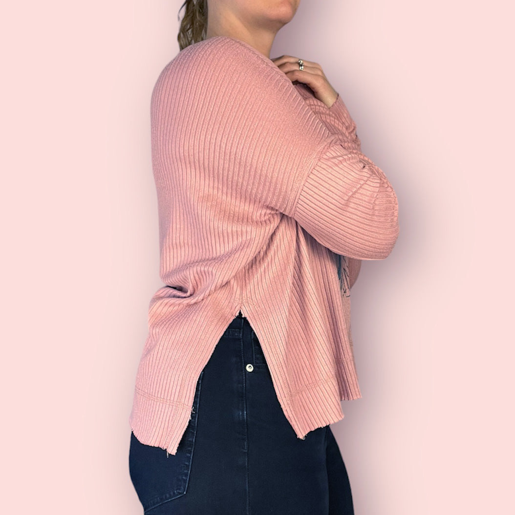 Brave & Kind | Pink Long Sleeve | Small