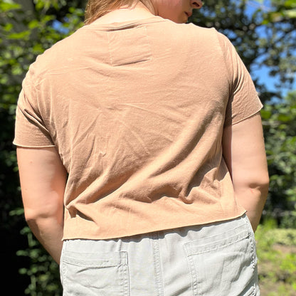 Home Sweet Indiana | Brown Crop Top | Large