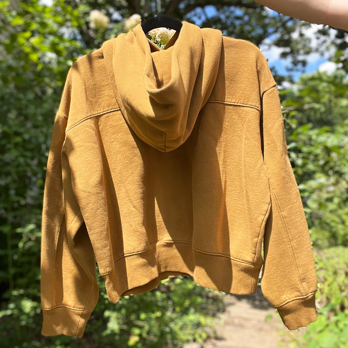 November Birth Flower | Chrysanthemum | Brown Hoodie Sweatshirt | XS