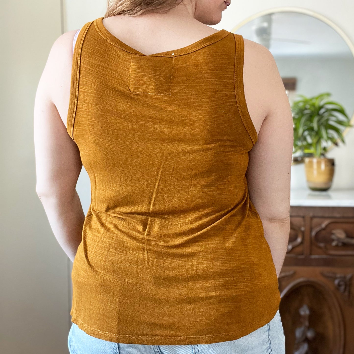 Home Sweet Indiana | Brown Tank Top | Small