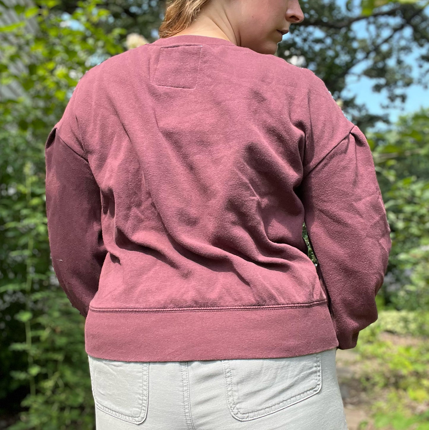 October Birth Flower | Marigold | Burgundy Sweatshirt | Medium