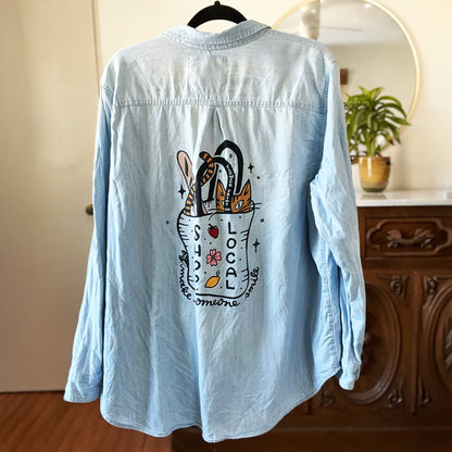 Shop Local | Long Sleeve Chambray Button Up | 2X