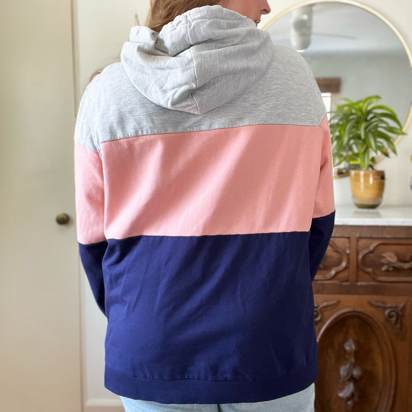 Home Sweet Indiana | Color Block Sweatshirt Hoodie | XL