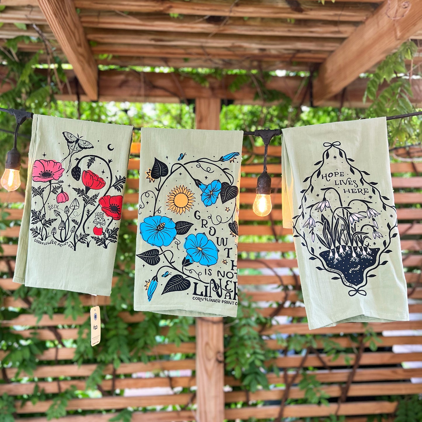 Tea Towel | Poppies | August Birth Flower