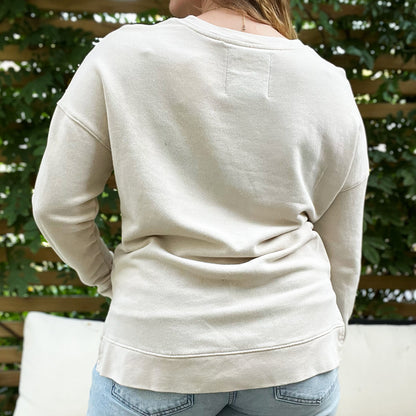 Brave & Kind | Cream Sweatshirt Tee | Medium